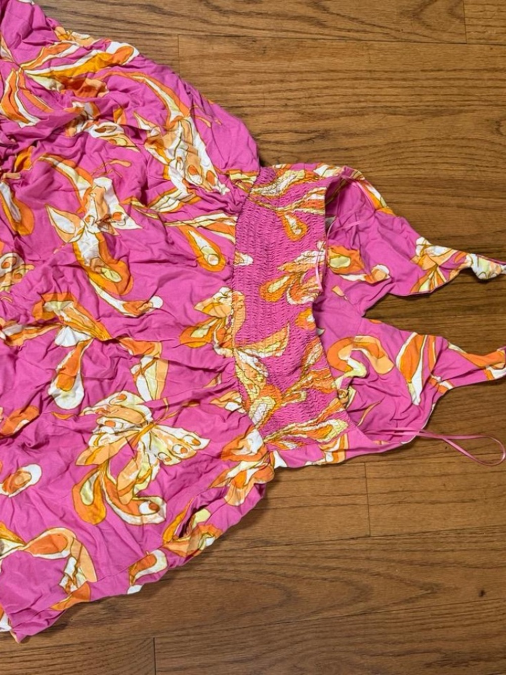 Urban Outfitters UO Lady Printed Halter Mini Dress Pink Large L - Picture 5 of 8